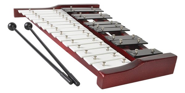 25 Note Glockenspiel complete with Dual Mallets & Carry Case by Bryce Music
